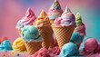 Creamy Artistry on a Cone: Ice Cream