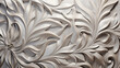 elegant female designed waves on a silver wallpaper flower