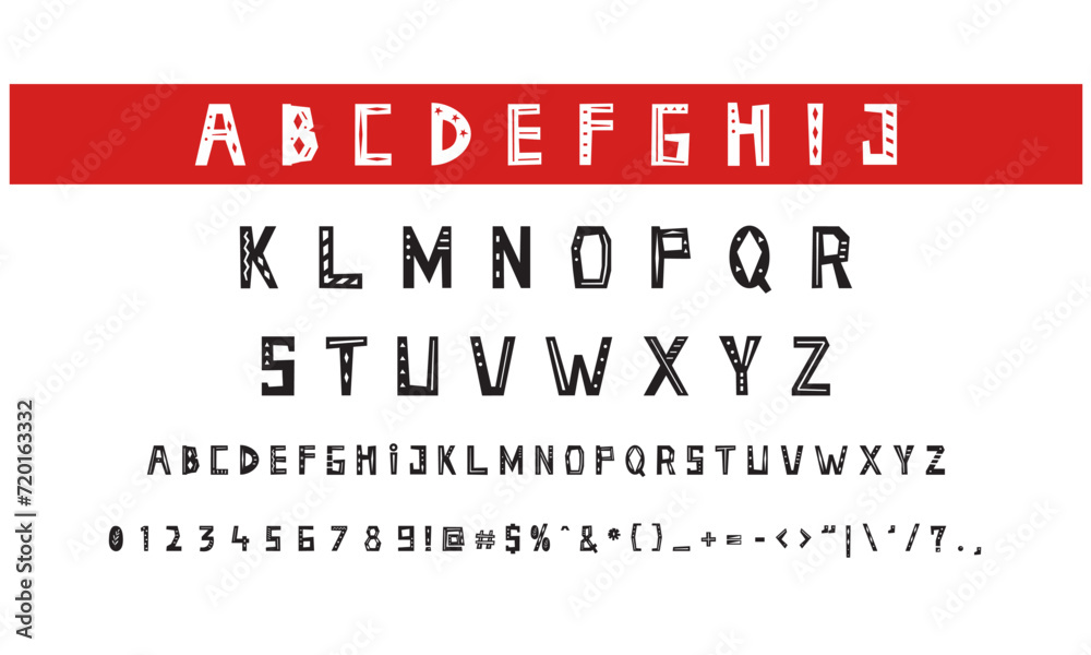Alphabet letters font set. Classic patterns, custom logos, poster ...