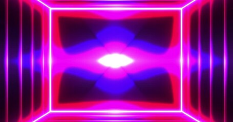 Leinwandbilder - animation of 80s retro sci-fi background. video game glow retro wave. grids neon glow light lines de