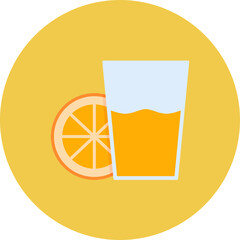 Wall Mural - Orange Juice icon vector image. Can be used for Morning and Breakfast.