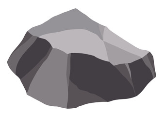 Wall Mural - Rock stones or debris of mountain. Gravel, gray stone. Polygonal shape, piece of fossil stone. Game decoration element