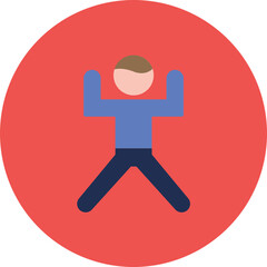 Wall Mural - Person Exercising icon vector image. Can be used for Physical Fitness.