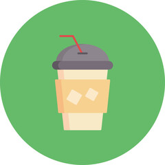 Wall Mural - Iced Coffee icon vector image. Can be used for Coffee Shop.