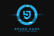 JL Blue logo Design. Vector logo design for business.