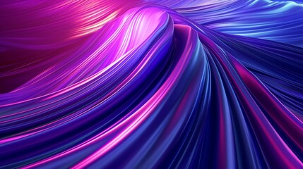 Aufkleber - A vibrant fractal art piece, showcasing a mesmerizing blend of purple, magenta, and electric blue hues, evoking a sense of light and colorfulness