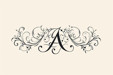 Poster - Boldly sketched lines dance across the canvas, creating a timeless and elegant black and white logo that captures the essence of intricate design and artistic expression
