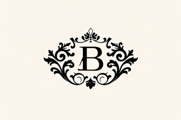 Fototapete - A sleek and modern logo design featuring a bold black and white symbol, expertly crafted with intricate graphics and typography to create a striking and visually appealing illustration