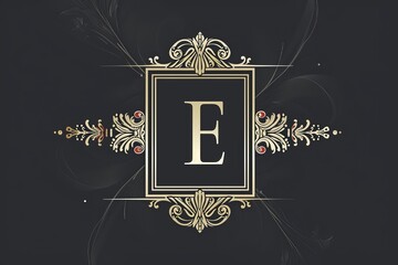 Poster - A striking gold and black logo evokes a sense of sophistication and creativity with its intricate symbol and bold graphic design