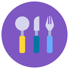 Wall Mural - Cutlery icon vector image. Can be used for Kindergarten.