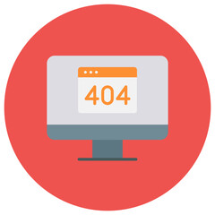 Sticker - 404 Error icon vector image. Can be used for Web Hosting.