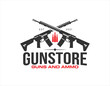 Modern Gun Store Ammo Business Logo Design Template