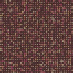 Fototapete - Seamless geometric pattern. Stacked rounded square frames in multiple colors. Deep red, muted brown, earthy tones. Fascinating vector illustration.