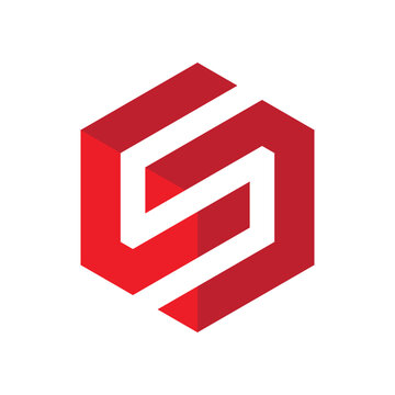3d abstract of box forming letter C, S and D or simply can be use for letter S logo. This logo icon is perfect for tech company or any business with the initial S.