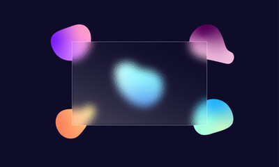 Wall Mural - Website page template in glassmorphism style.
