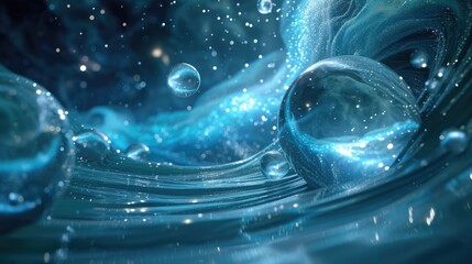 Wall Mural - galaxy background in digital art style