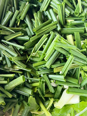 Poster - green leaves of fresh green onion