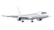 © Classy designs - White passenger aircraft fly isolated on transparent background