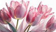 Piękne wiosenne tulipany, karta dekoracja generative ai
