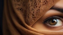 Introspective Gaze Of A Muslim Woman During Ramadan