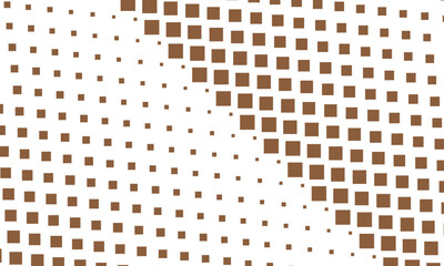 Poster - abstract repeatable big to small brown rectangle shape halftone pattern vector.