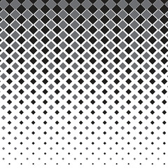 Poster - abstract repeatable big to small black grey rectangle shape halftone pattern.