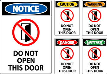 Poster - Danger Sign, Do Not Open This Door