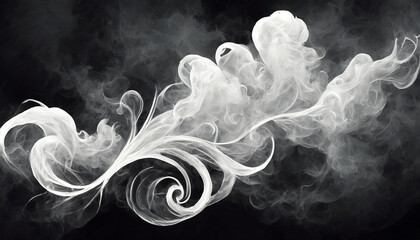 Wall Mural - smoke on black background,art texture