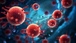 © cai - Cell background, virus cells, medical research background