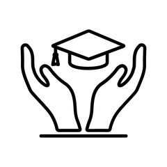 Sticker - Education Insurance Vector Icon 