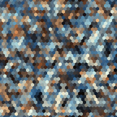 Poster - Geometric abstract seamless pattern low poly style. Hexagon shapes texture. Vector pattern