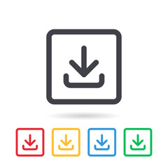Aufkleber - download icon. load data symbol. vector illustration