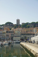 Wall Mural - A harbour in the old town in Cannes, French Riviera	