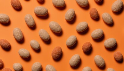 Sticker - A bunch of beans on an orange background