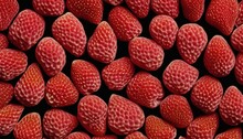 A Bunch Of Red Strawberries In A Pile