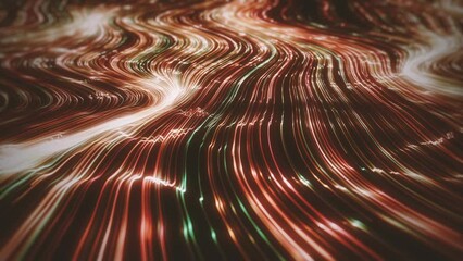 Poster - Abstract Streaming Lines Background/ 4k animation of an abstract background of flowing ans streaming light strings with depth of field