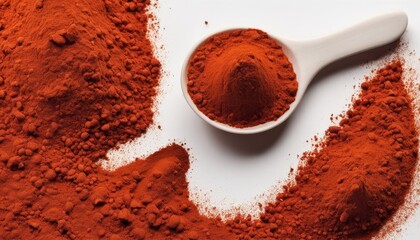 Sticker - A white spoon filled with red powder