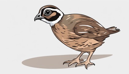 Sticker - A bird with a brown and white head and brown and white feathers