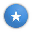 Flaga Somali Przycisk 3D