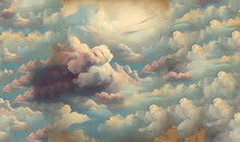 Painting Of Some Clouds In The Sky Generative Ai