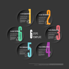 Poster - Modern 6-Step Infographic Design Template