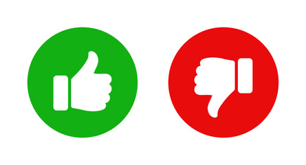 thumb up and thumb down icons
