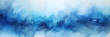 Sapphire Watercolor Abstract Painted Background