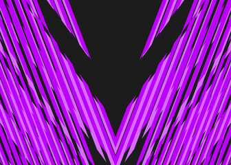Poster - Abstract background with overlapping sharp and zigzag stripes pattern and with some copy space area