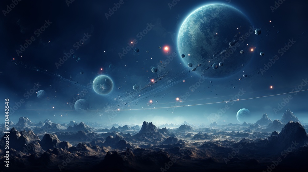 Cosmic Environment Cosmic space background with nebula, stars, and hdri spherical panorama ...