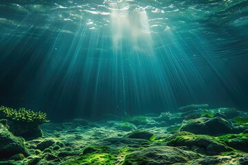 Sticker - Photograph River Underwater Landscape