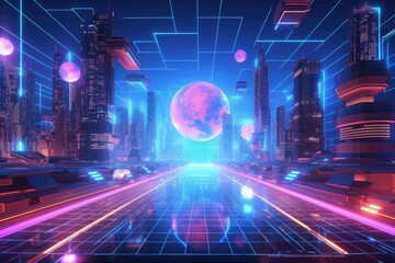 metaverse digital world, metaverse digital world cyberspace background, neon colorful global world i