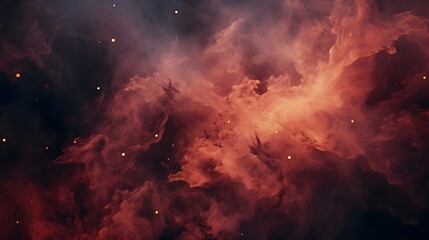 Wall Mural - Beautiful pink cosmic nebula in deep space.
