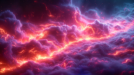 Wall Mural - the hypnotizing texture of lightning arrows of light, forming complex and colorful patterns, create 