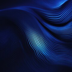 Poster - Abstract blue background with wavy lines. 
